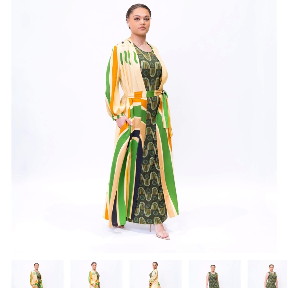 Ngozi Luxe 2 Piece Dress Set - Green